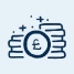 Icon of coins with pound symbol